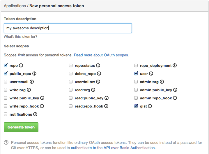 Token permissions